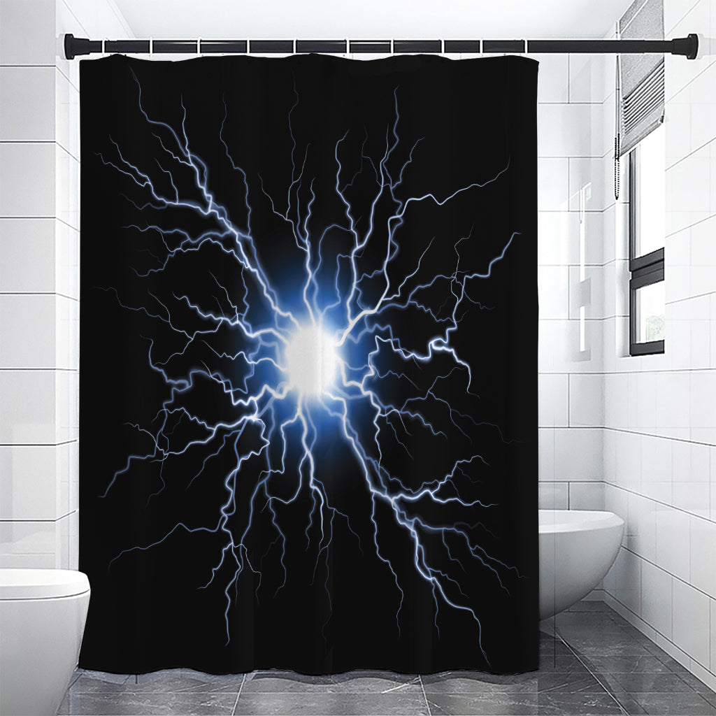 Lightning Spark Print Shower Curtain