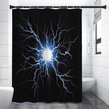 Lightning Spark Print Shower Curtain