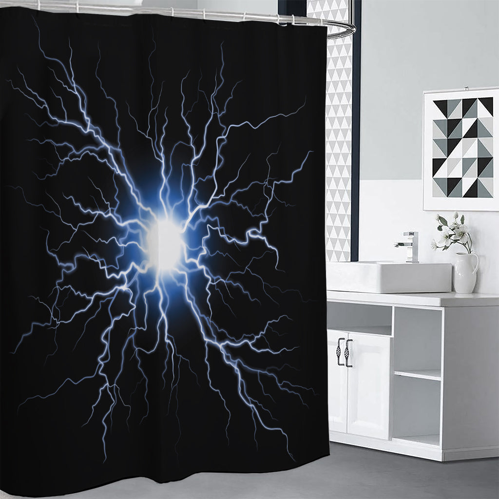Lightning Spark Print Shower Curtain