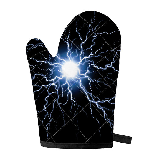 Lightning Spark Print Single Oven Mitt