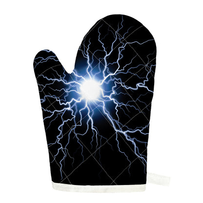 Lightning Spark Print Single Oven Mitt