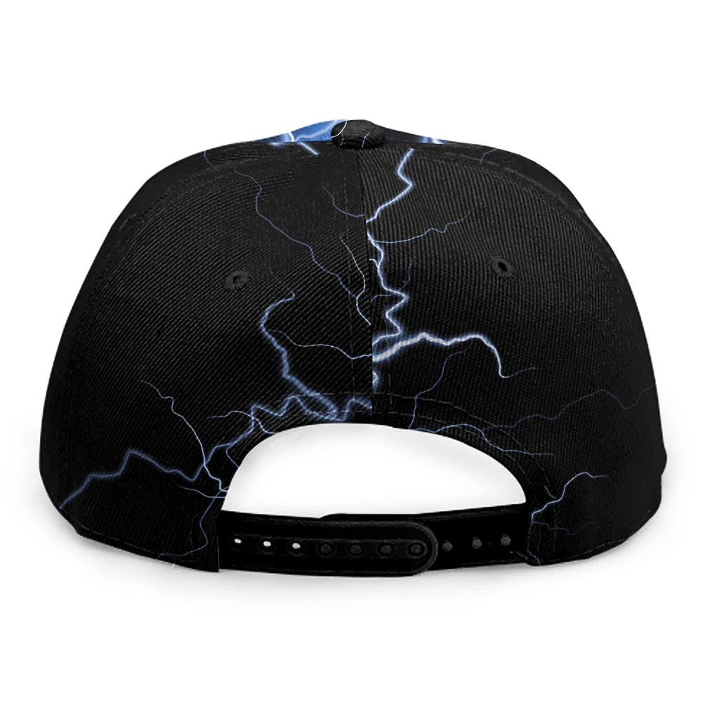 Lightning Spark Print Snapback Cap