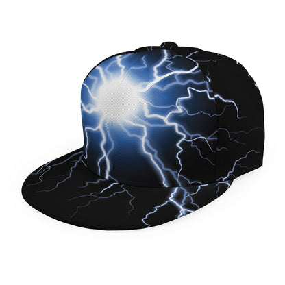 Lightning Spark Print Snapback Cap