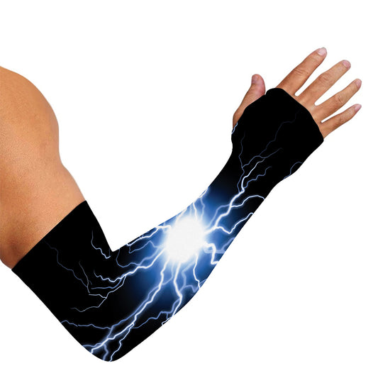 Lightning Spark Print Sun Protection Arm Sleeves