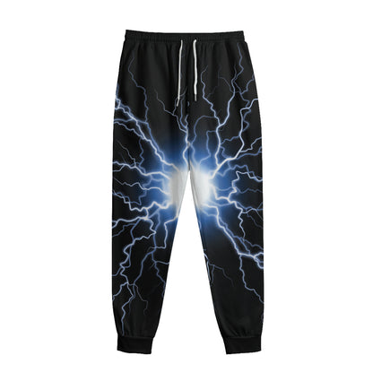 Lightning Spark Print Sweatpants