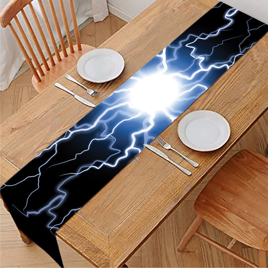 Lightning Spark Print Table Runner