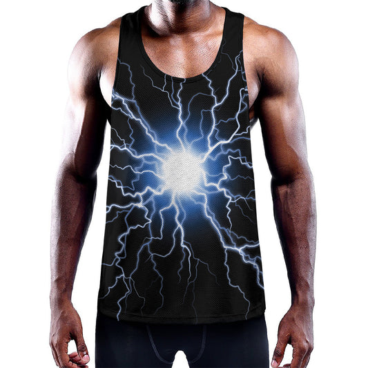 Lightning Spark Print Training Tank Top