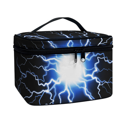 Lightning Spark Print Travel Makeup Bag