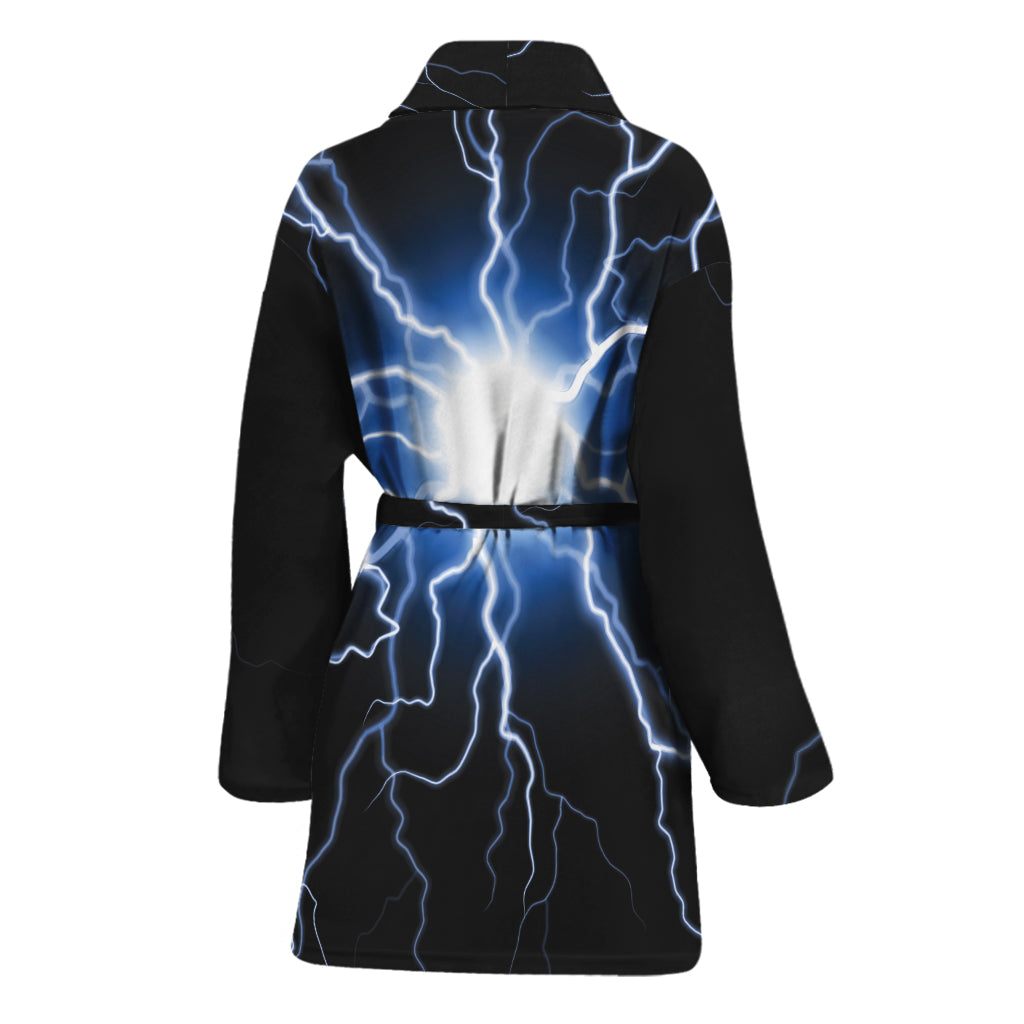 Lightning Spark Print Women's Bathrobe