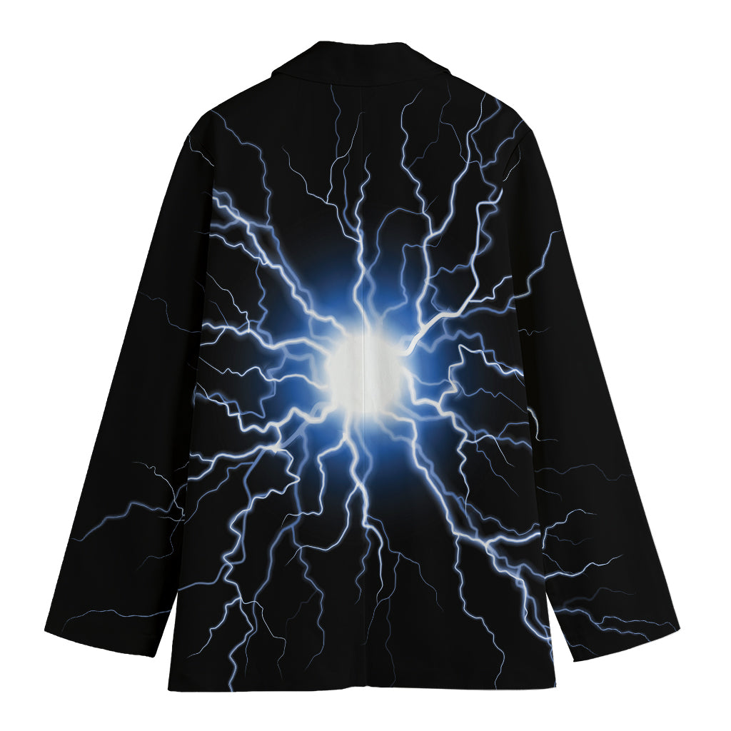 Lightning Spark Print Women's Cotton Blazer