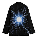 Lightning Spark Print Women's Cotton Blazer