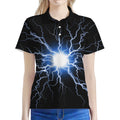 Lightning Spark Print Women's Polo Shirt