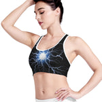 Lightning Spark Print Women's Sports Bra