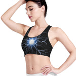 Lightning Spark Print Women's Sports Bra