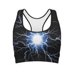Lightning Spark Print Women's Sports Bra