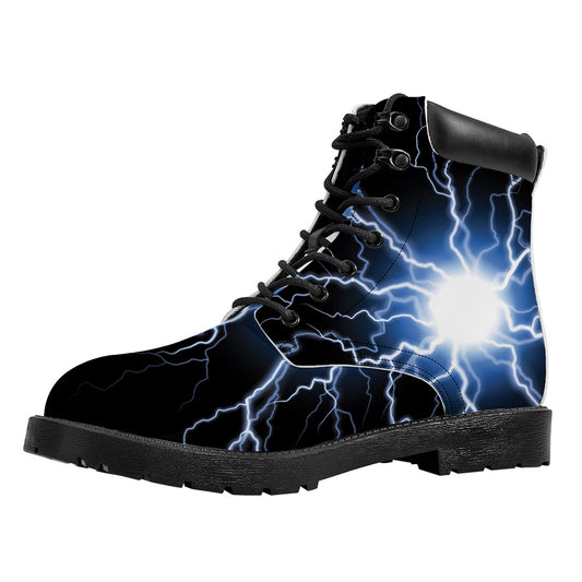 Lightning Spark Print Work Boots