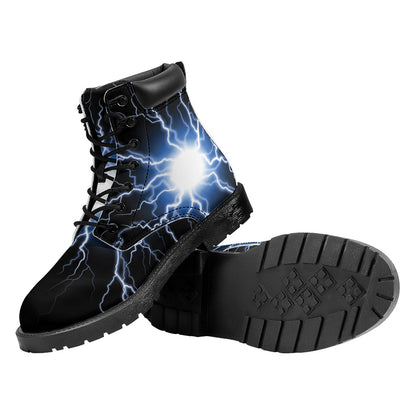 Lightning Spark Print Work Boots