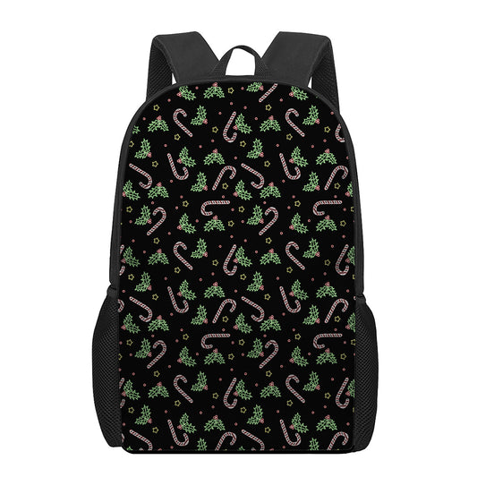 Lights Christmas Pattern Print 17 Inch Backpack