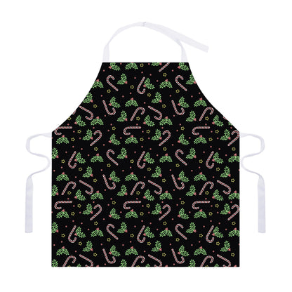 Lights Christmas Pattern Print Adjustable Apron