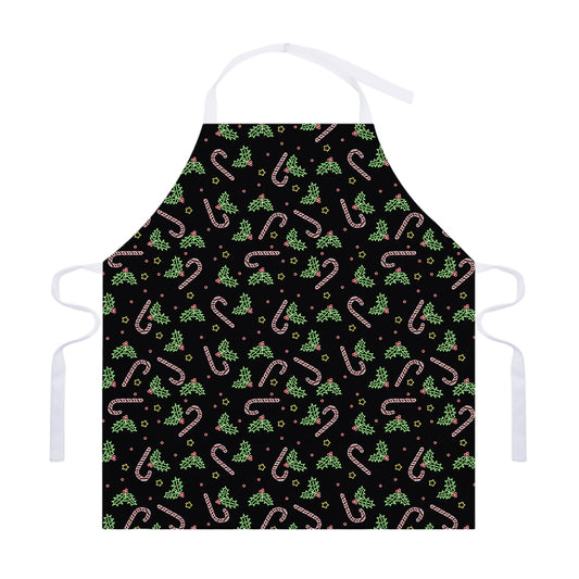 Lights Christmas Pattern Print Adjustable Apron