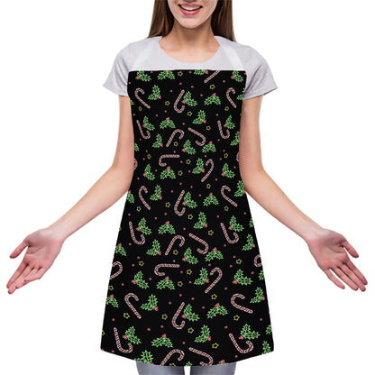 Lights Christmas Pattern Print Adjustable Apron