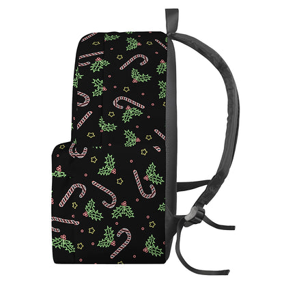 Lights Christmas Pattern Print Backpack