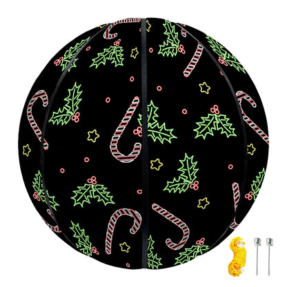 Lights Christmas Pattern Print Basketball