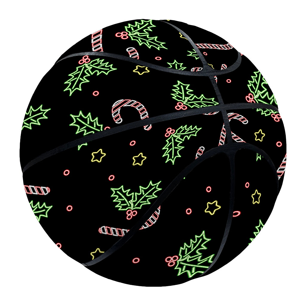 Lights Christmas Pattern Print Basketball