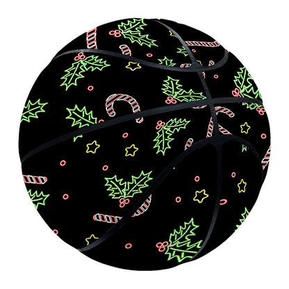 Lights Christmas Pattern Print Basketball