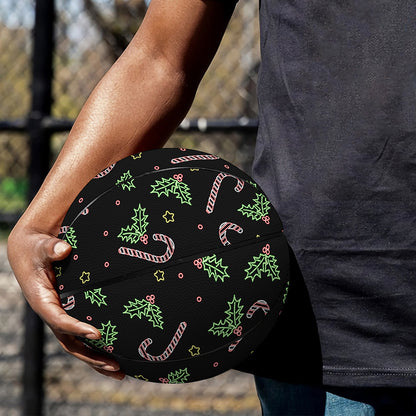 Lights Christmas Pattern Print Basketball