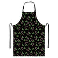 Lights Christmas Pattern Print Bib Apron With Pocket
