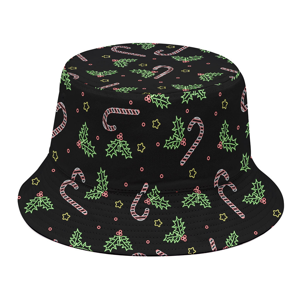 Lights Christmas Pattern Print Bucket Hat