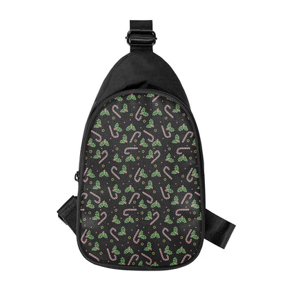 Lights Christmas Pattern Print Chest Bag