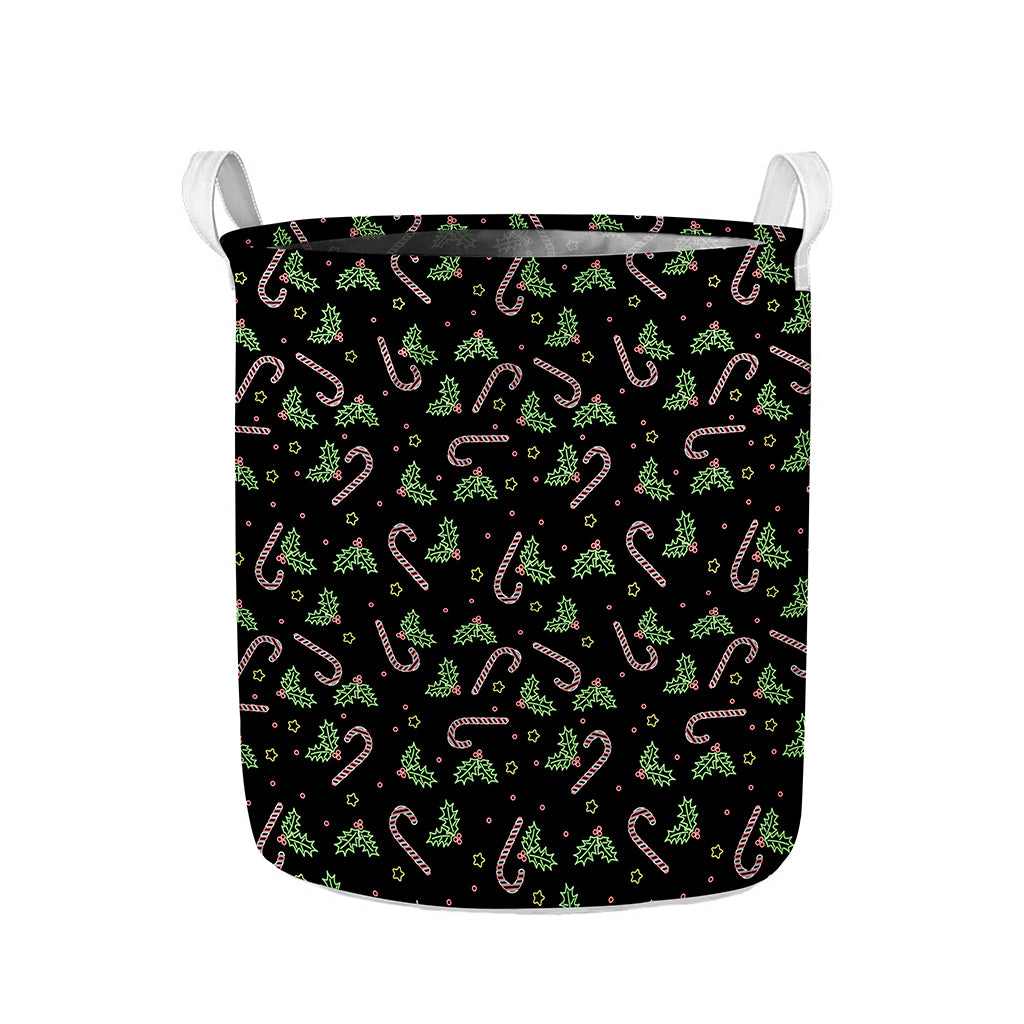 Lights Christmas Pattern Print Collapsible Laundry Basket