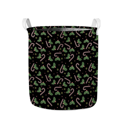 Lights Christmas Pattern Print Collapsible Laundry Basket