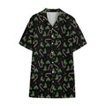 Lights Christmas Pattern Print Cotton Hawaiian Shirt
