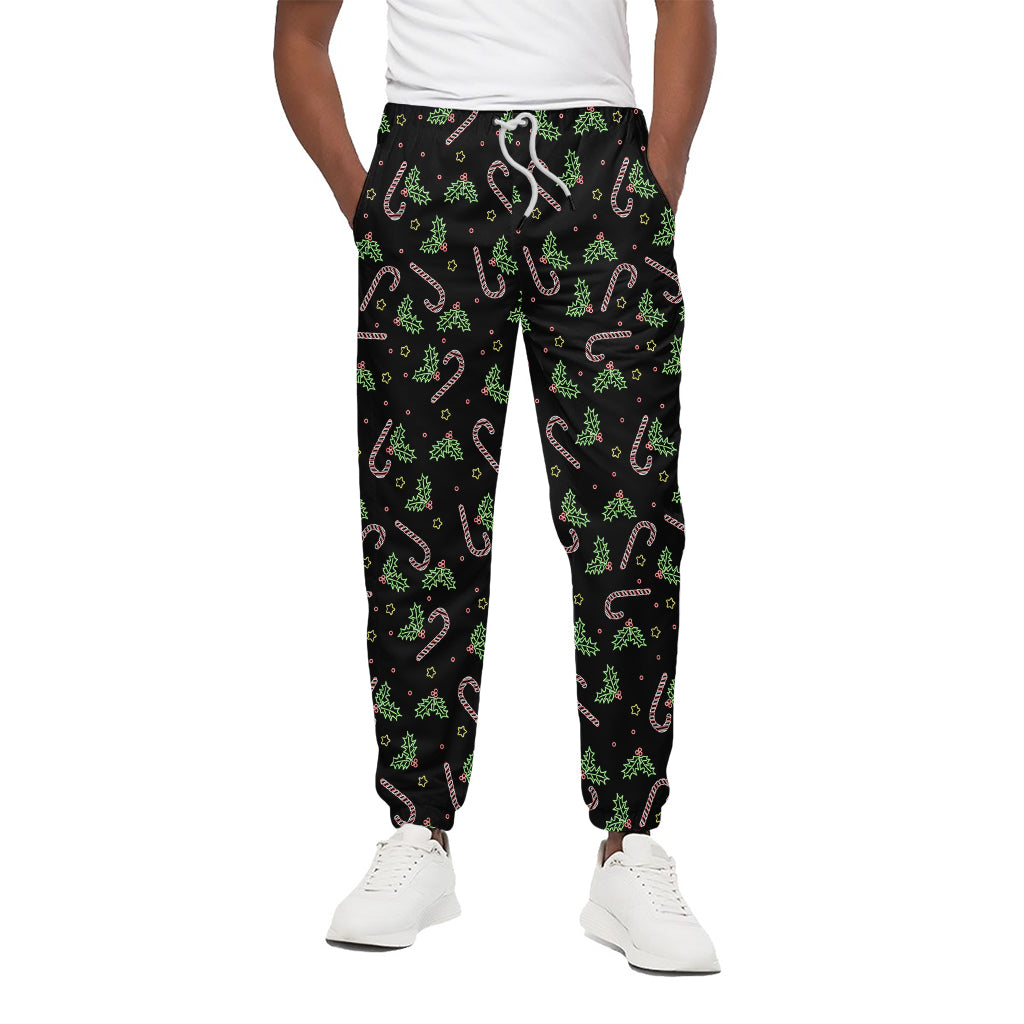 Lights Christmas Pattern Print Cotton Pants