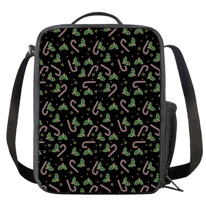 Lights Christmas Pattern Print Crossbody Lunch Bag