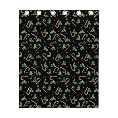 Lights Christmas Pattern Print Curtain