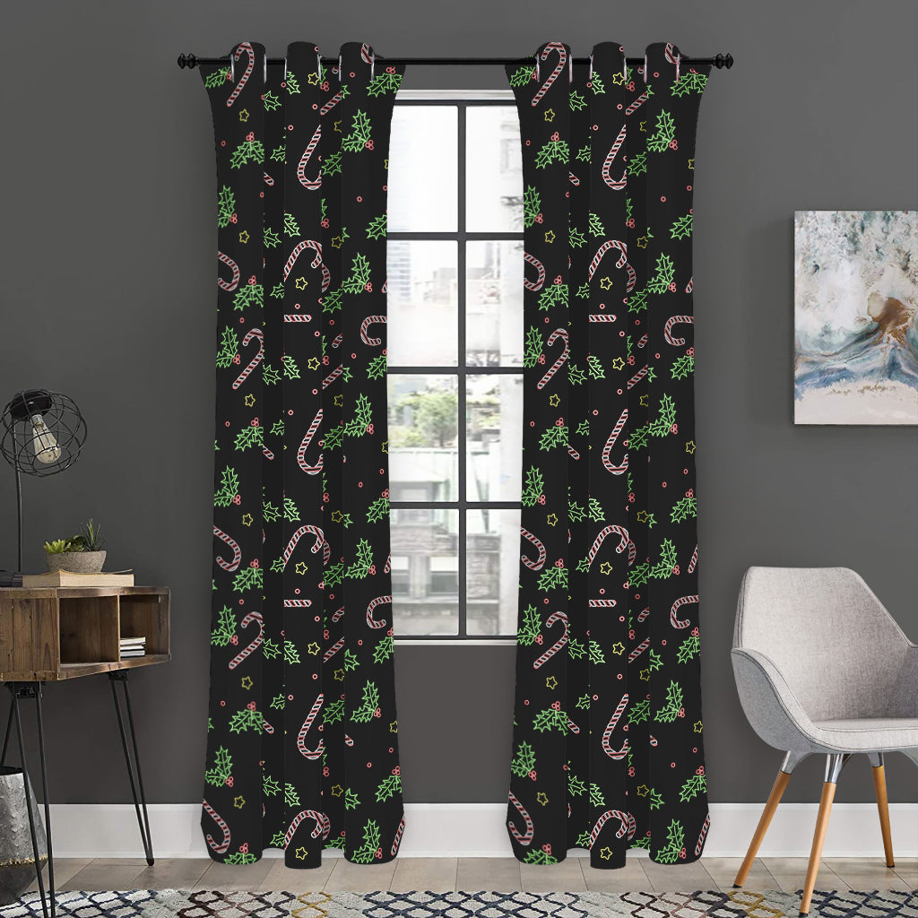 Lights Christmas Pattern Print Curtain