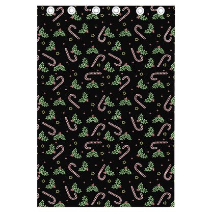 Lights Christmas Pattern Print Curtain