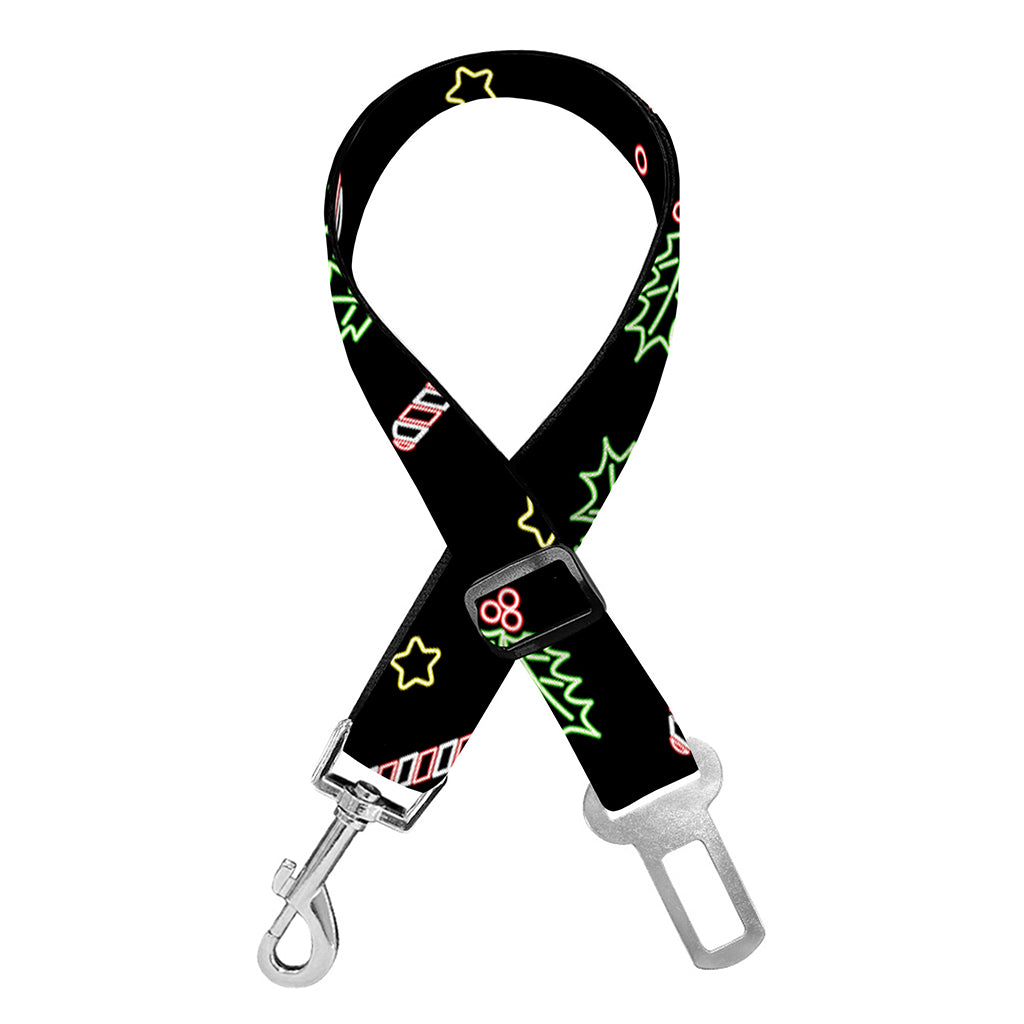 Lights Christmas Pattern Print Dog Seat Belt