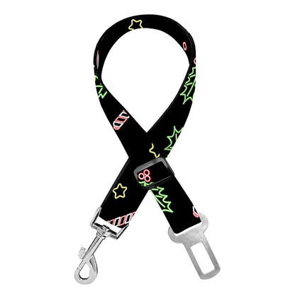 Lights Christmas Pattern Print Dog Seat Belt