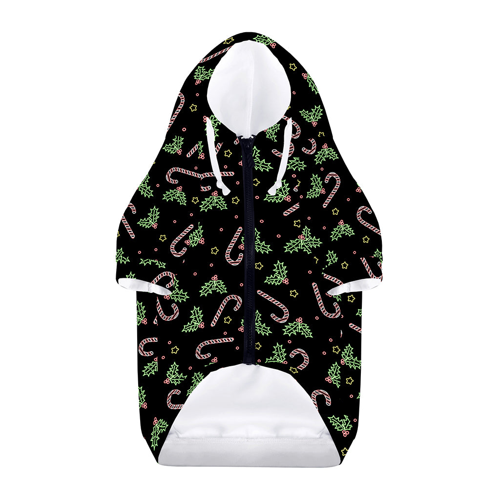 Lights Christmas Pattern Print Dog Zip Up Hoodie