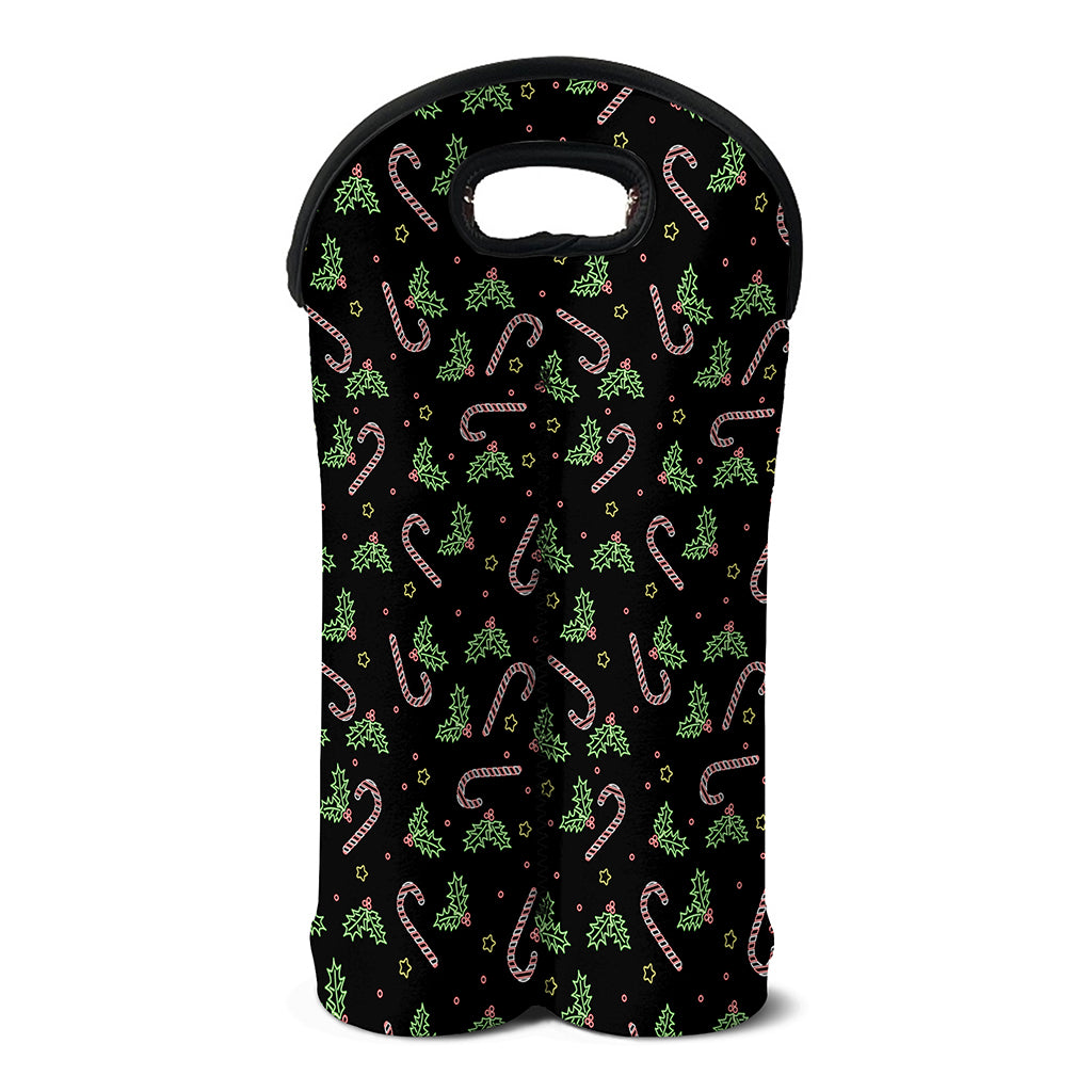 Lights Christmas Pattern Print Double Neoprene Wine Tote