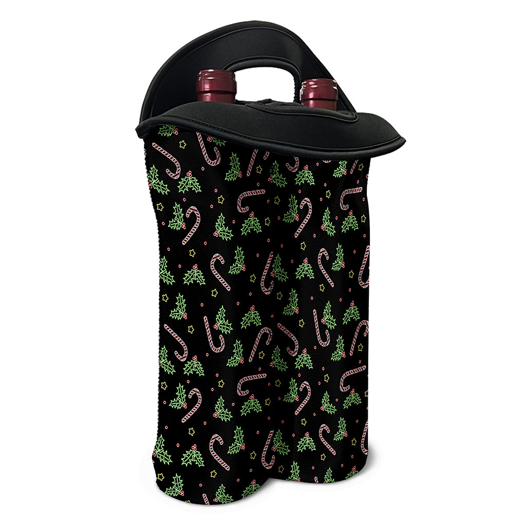 Lights Christmas Pattern Print Double Neoprene Wine Tote
