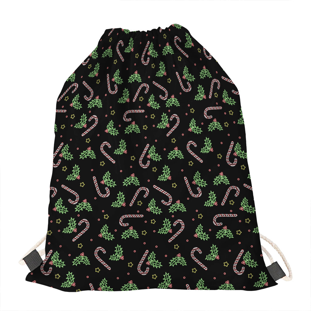 Lights Christmas Pattern Print Drawstring Bag