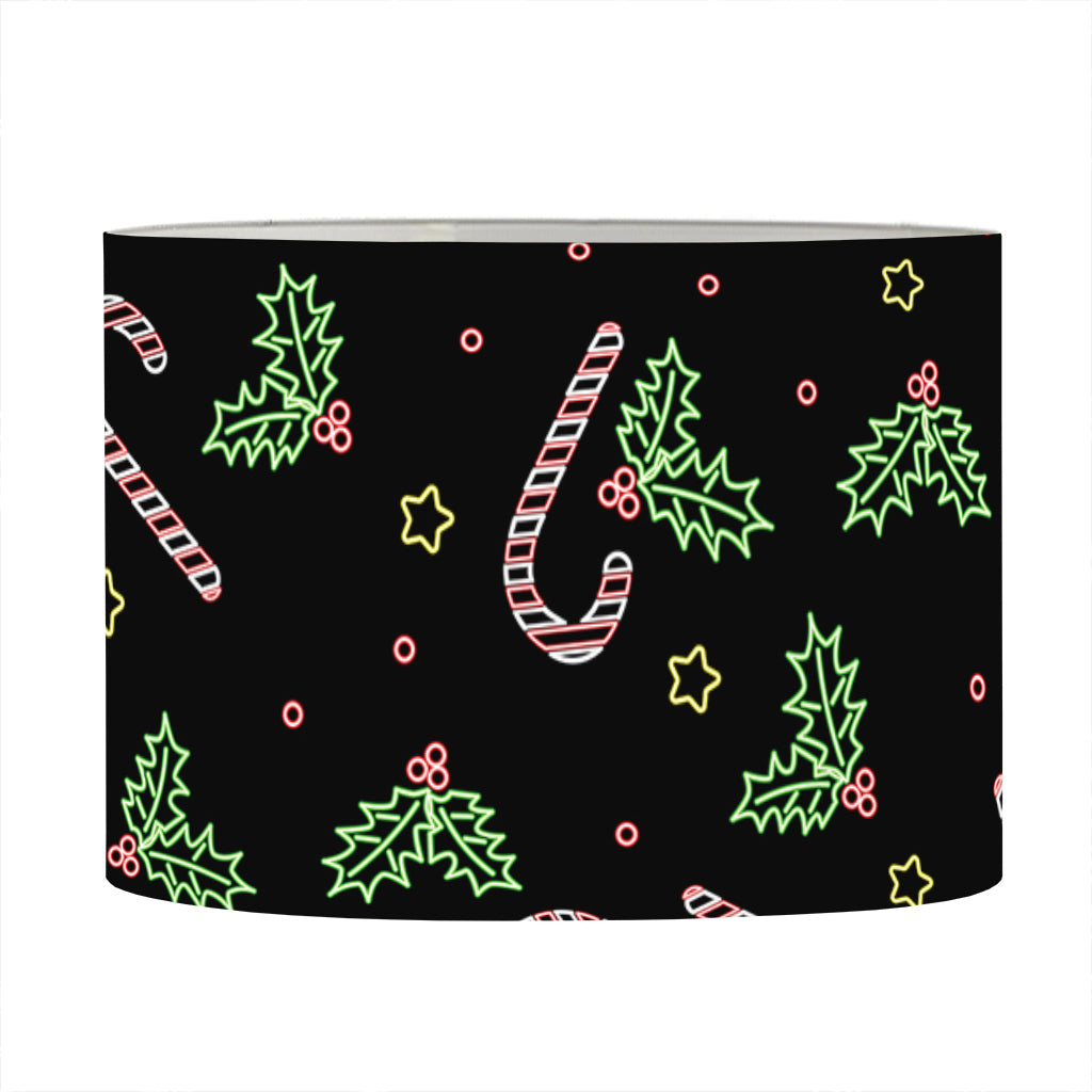 Lights Christmas Pattern Print Drum Lamp Shade