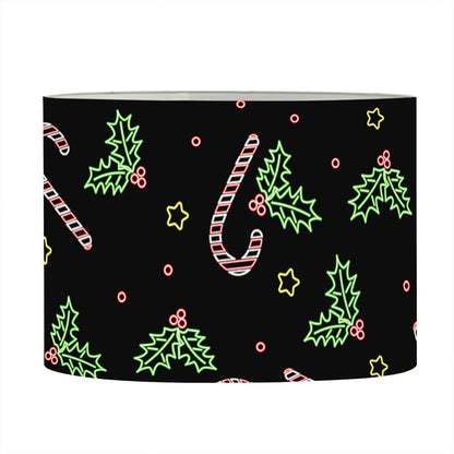 Lights Christmas Pattern Print Drum Lamp Shade