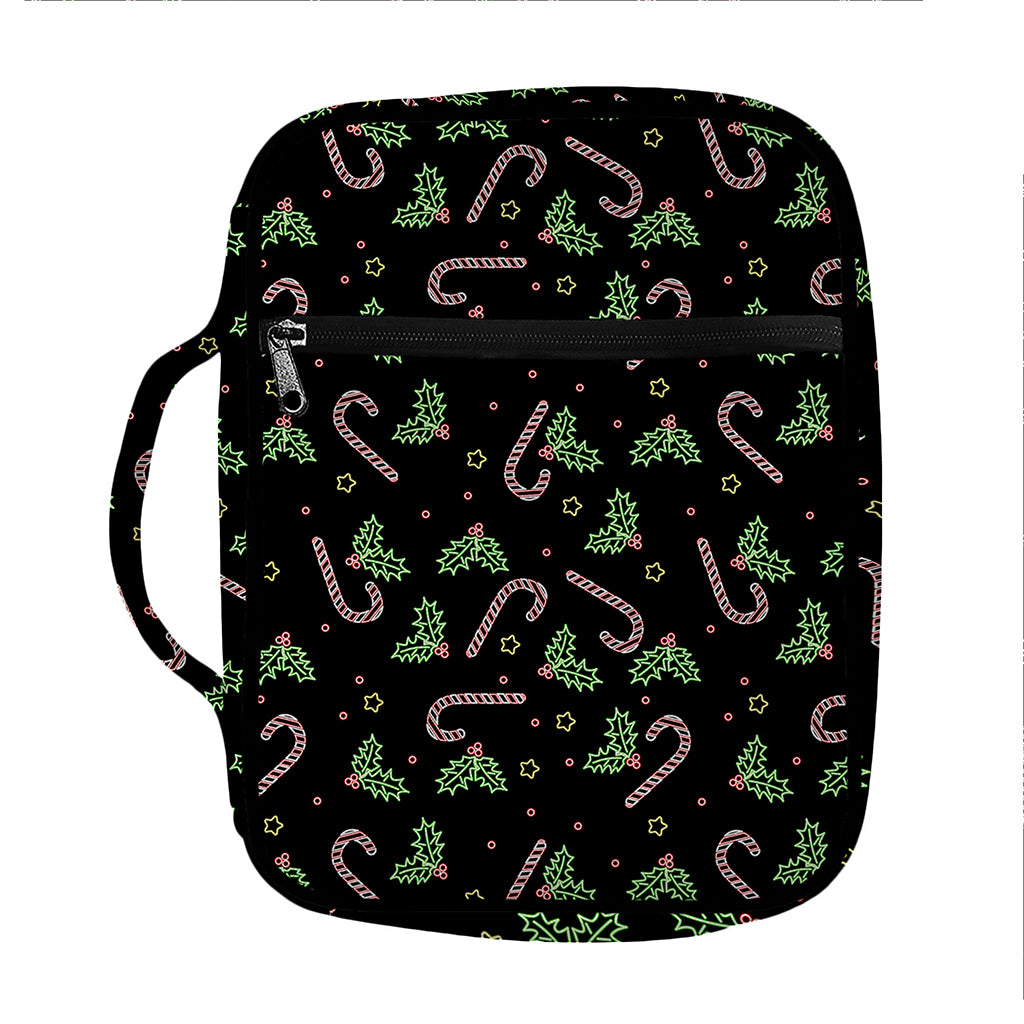 Lights Christmas Pattern Print Front Pocket Bible Bag